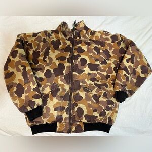 Remington chore jacket camo khaki bomber reversible zipper size medium